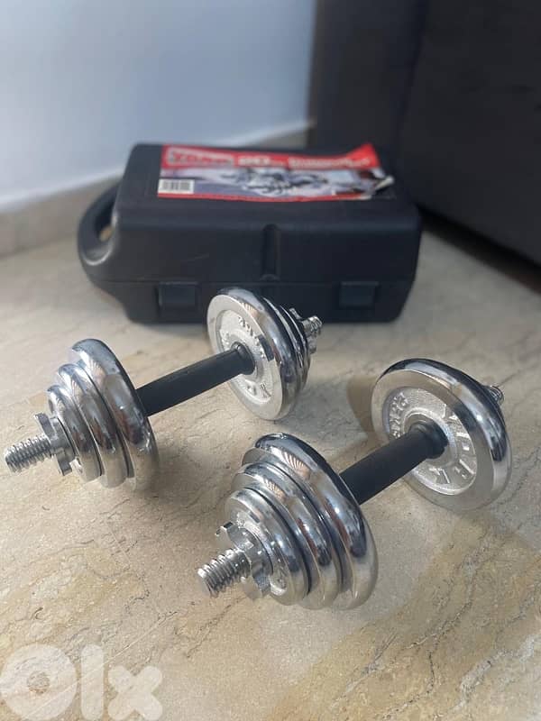 20kg chrome Dumbbells Kit 4