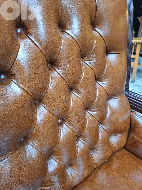 salon genuine leather original real leather Louis 15 2