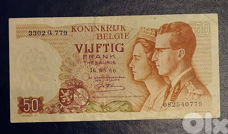 Belgium Roi & Reine 50 Francs 1966 1