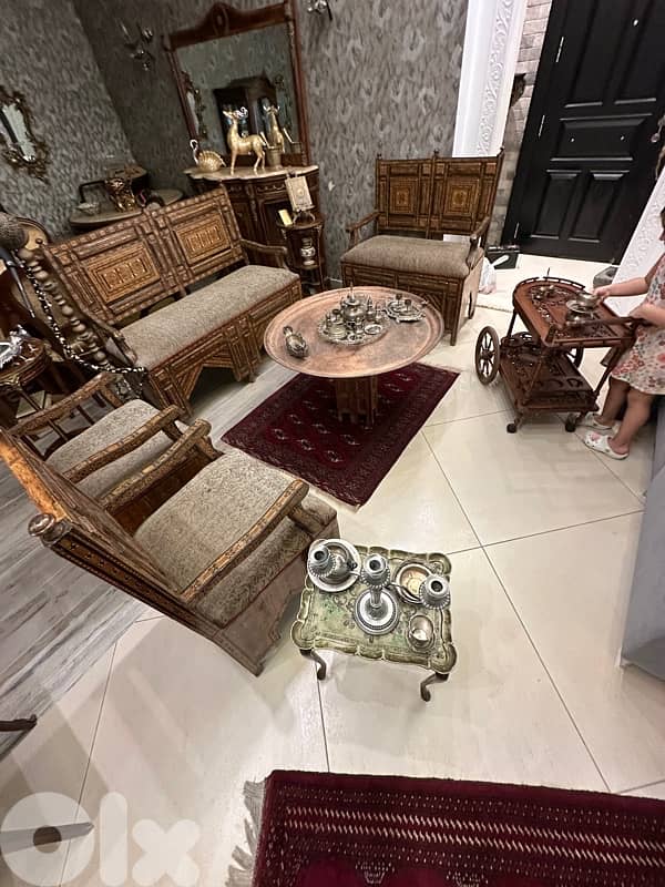 صالون موزاييك انتيك قديم عمرو فوق 100سنه بحالة ممتازة 1