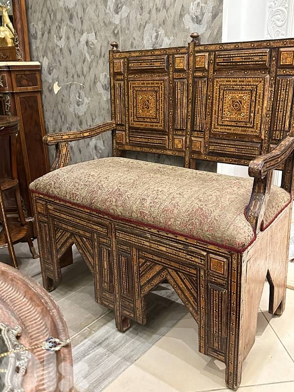 صالون موزاييك انتيك قديم عمرو فوق 100سنه بحالة ممتازة 11