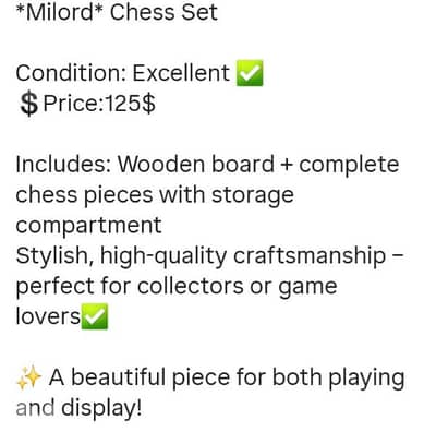 Milord Chess Set