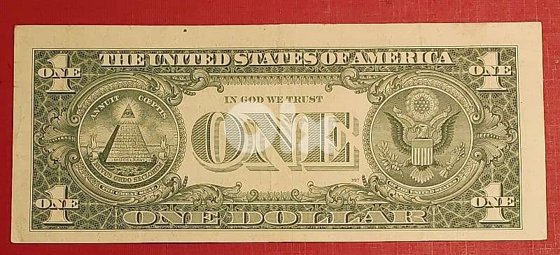 USA $1 bill 1957-A silver certification VF. 1