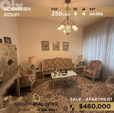 Apartment for sale in Ahcrafieh AA366 شقة للبيع في الأشرفية