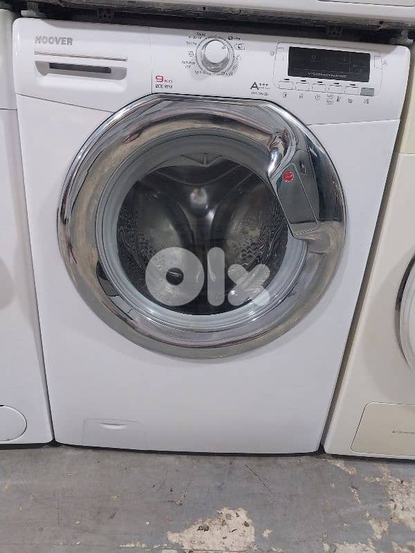 غسلا HOOVER  ايطالي 9 كيلو 1200 برمه توفير كهرباء 0