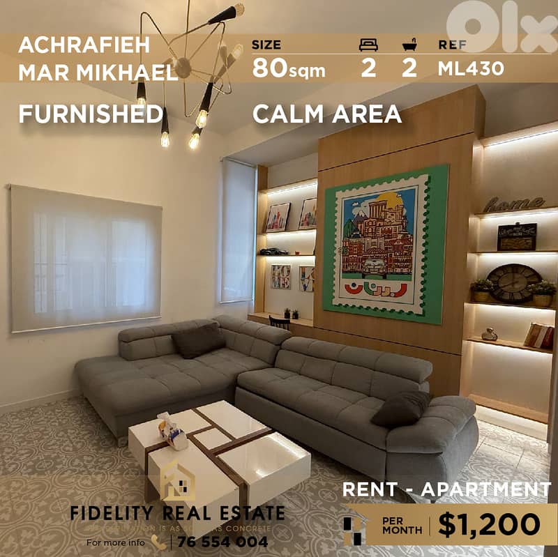 Apartment for rent in Achrafieh ML430 شقة  للإيجار في الأشرفية 0