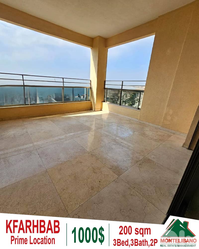 Prime Location 200 sqm Apartment For Rent in Kfarhbab (كفرحباب) 0