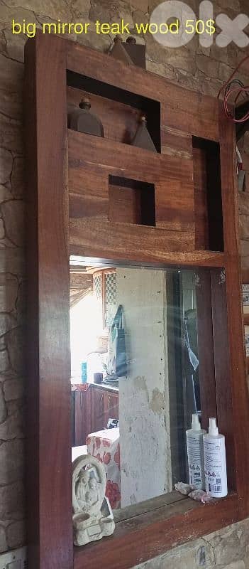 مراية ماسيف خشب تيك هندي