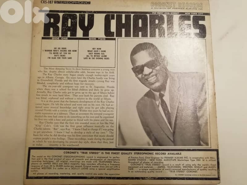 Ray charles 'the sensational ray charles" vinyl 1
