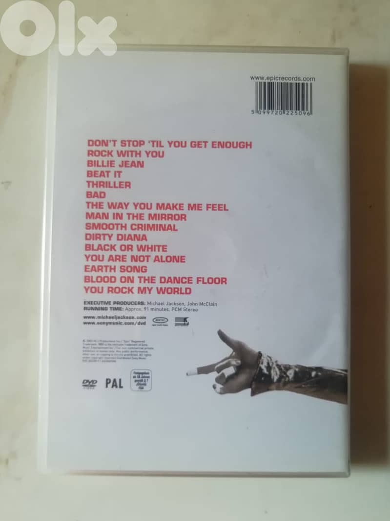 Michael Jackson "number 1s" DVD 2