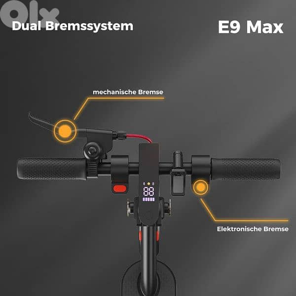 سكوتر كهربائي ألماني جديد بالكرتونة 500W مع حقيبة وستاند 3