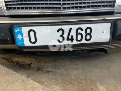 O - 34 68 Special 4 Digits Plate Number