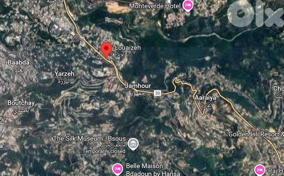 540 m2 land+Mountain View 4sale in Louayze - أرض للبيع في اللويزة 0