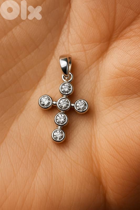 Diamond cross gold 18k 0