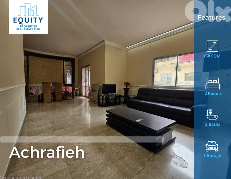 Furnished 158 SQM Apartment For Sale in Achrafieh شقة للبيع #AA222824 0