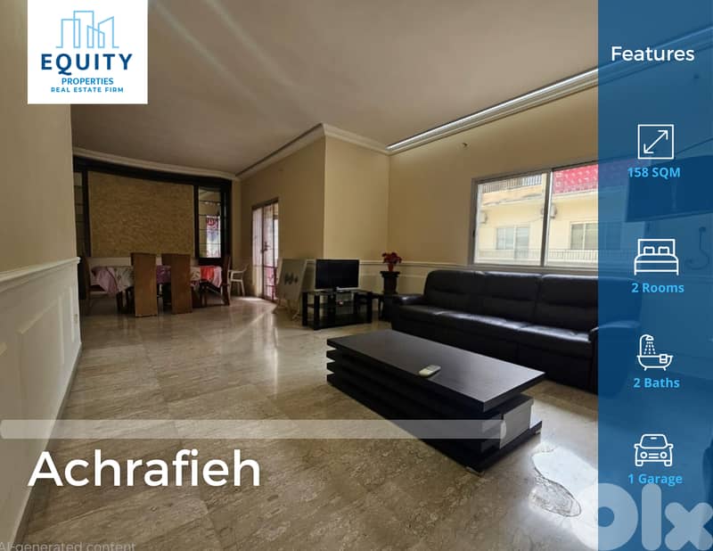 Furnished 158 SQM Apartment For Rent In Achrafieh شقة للإيجار#AA222924 0