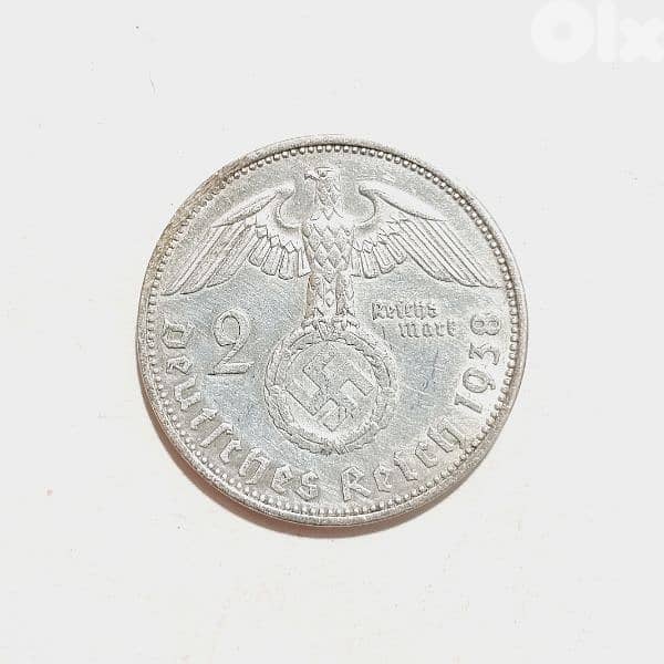 2 Mark Nazii Germany 1938 0