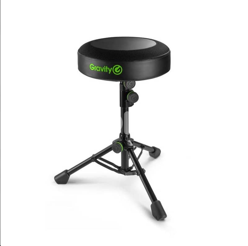 Gravity FD SEAT 1 Round Musicians Stool, Foldable, Adjustable Height 0