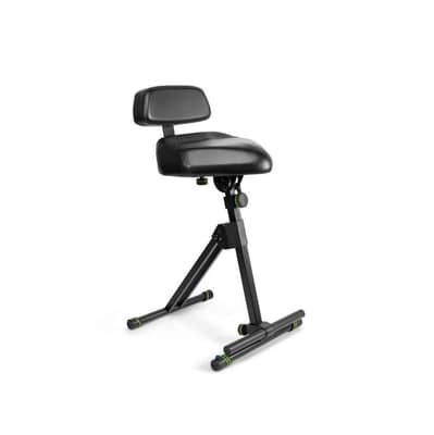 Gravity FM SEAT1 BR Height Adjustable Stool with Foot and Backrest