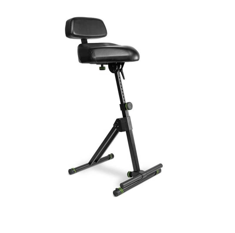 Gravity FM SEAT1 BR Height Adjustable Stool with Foot and Backrest 1