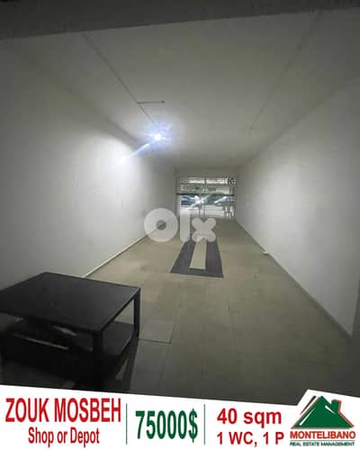 40 Sqm Shop Or Depot For Sale in Zouk Mosbeh (زوق مصبح)