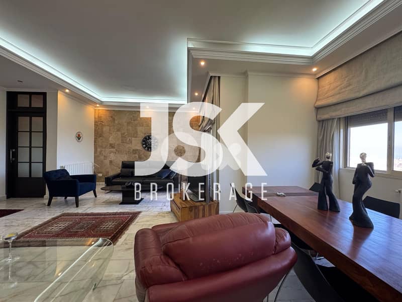 L19638 - Furnished Apartment With View For Rent in Mansourieh 0