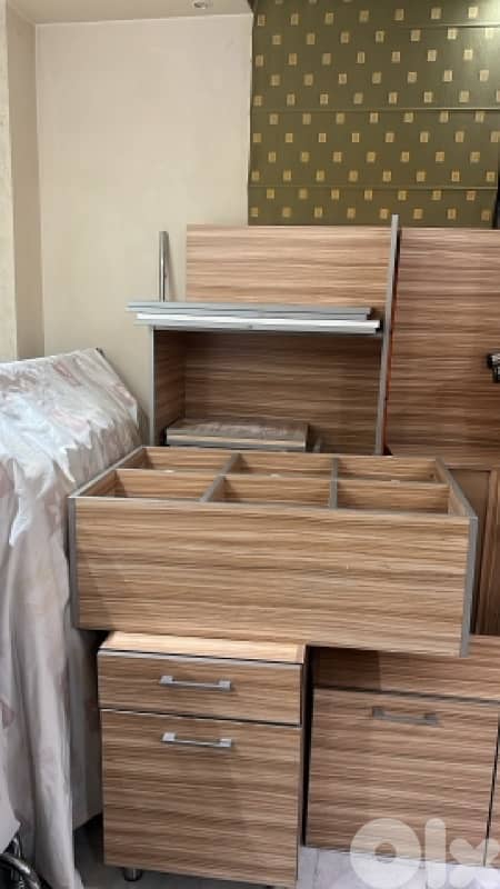 Modern Wood Office Furniture Set – Cabinets, Shelves & Panels 0