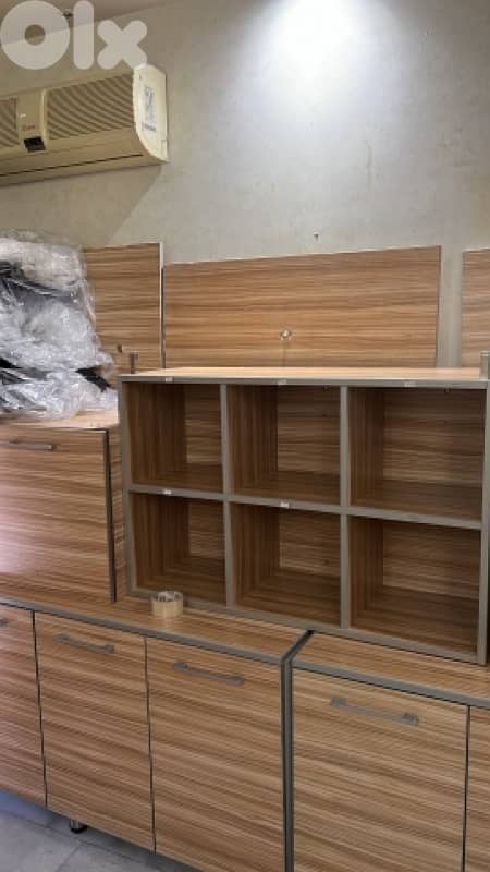 Modern Wood Office Furniture Set – Cabinets, Shelves & Panels 2