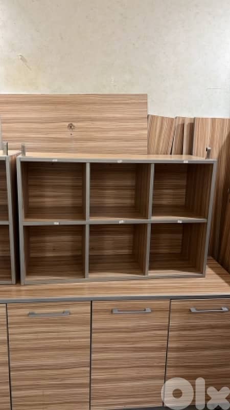 Modern Wood Office Furniture Set – Cabinets, Shelves & Panels 4