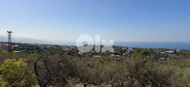 1594 SQM Prime Location Land in Monsef, Jbeil with Full Sea View