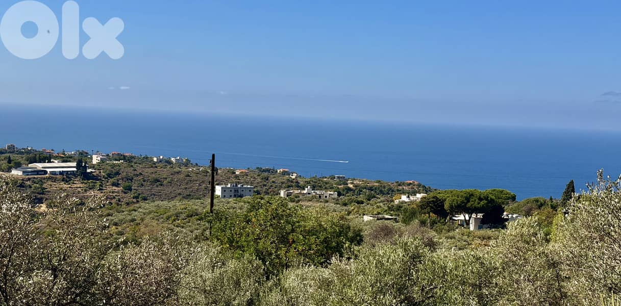 1594 SQM Prime Location Land in Monsef, Jbeil with Full Sea View 1