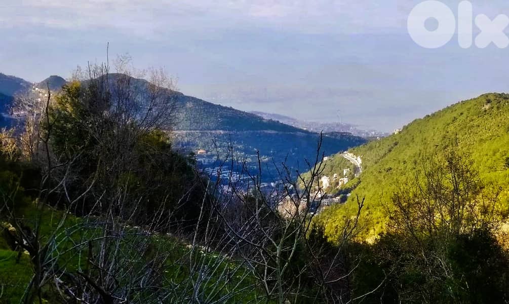 2,600 SQM Land in Ghine (Above Adma) with open Sea & Mountain View 1
