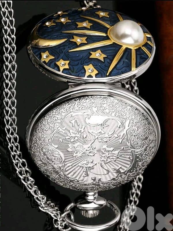 ساعة جيب القمر والنجوم كلاسيكية بعدا جديدة 1