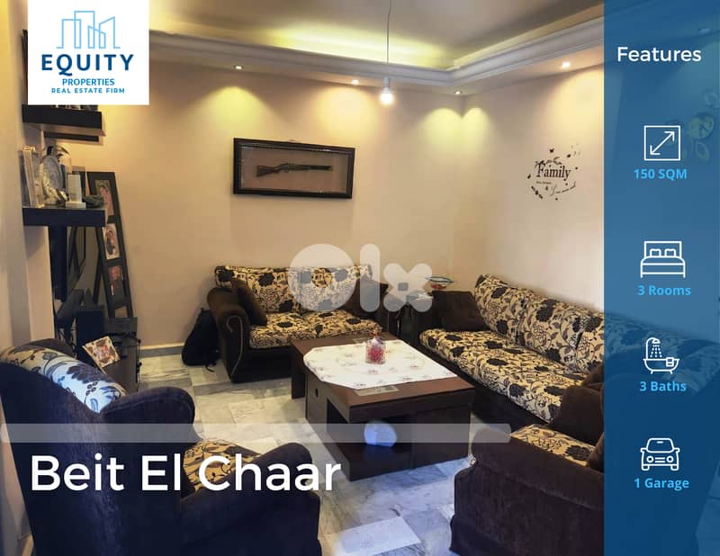 Furnished 150 SQM Apartment For Sale In Beit El Chaar #CK223131 0