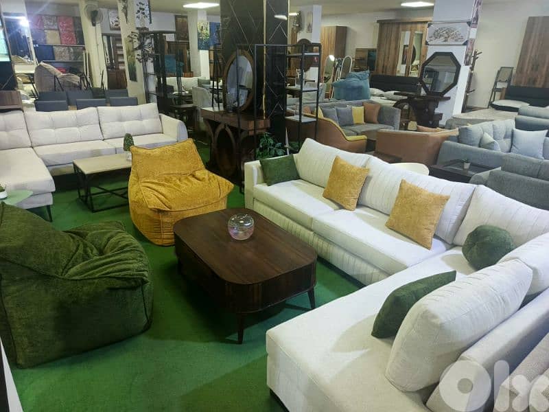 زاوية درزة  مع ٢ بوف.   Corner with 2 pouf 3