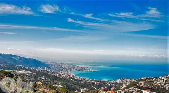 Land in Kfour with Outstanding Sea & Mountains view ( Non-Obstructive)