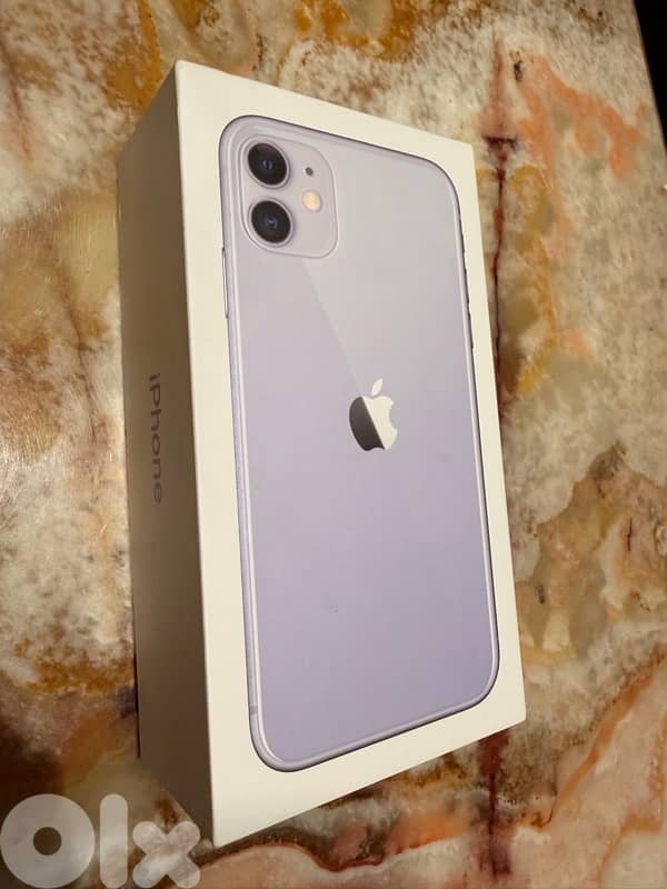 iphone 11 - 128 GB (Light Purple) with box 0