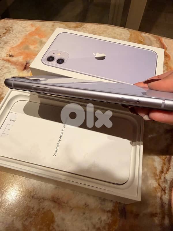 iphone 11 - 128 GB (Light Purple) with box 4