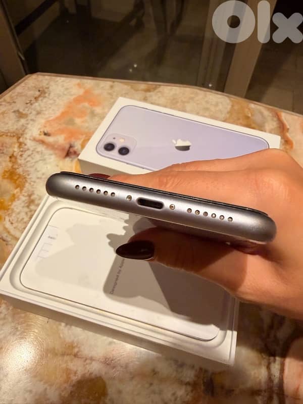iphone 11 - 128 GB (Light Purple) with box 6
