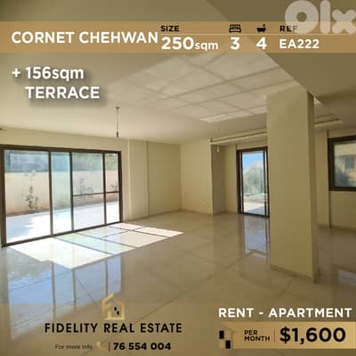 Apartment for rent in Cornet Chehwan EA222 شقة  للإيجار في قرنة شهوان