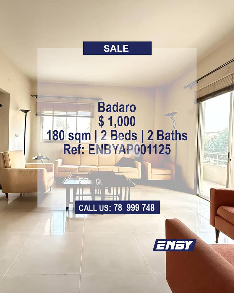 Apartment for Rent in Badaro | Attractive Price | Fully Furnished 0
