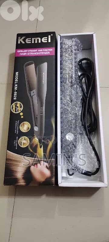 new kemei hair straightener top quality ceramic hair straightener 3