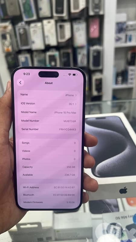 15 pro max 256g dark bleu like new still water resistant 1