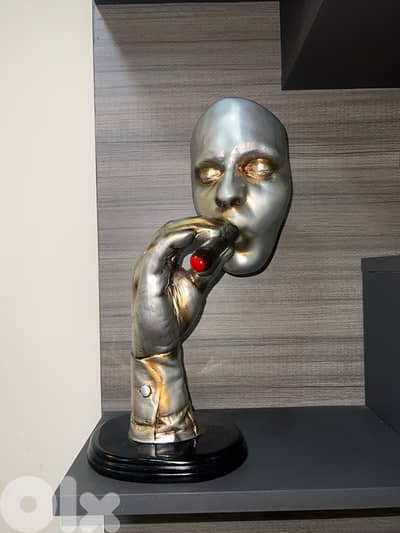 Face Statue Smoking Cigar Home Decor For Sale