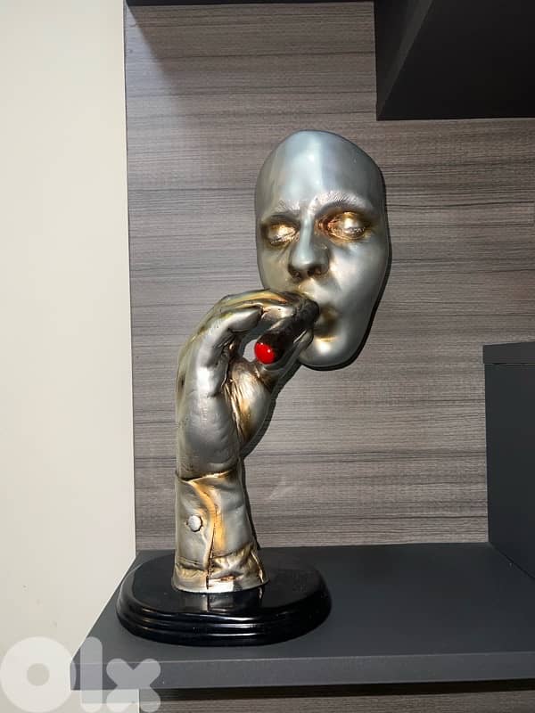 Face Statue Smoking Cigar Home Decor For Sale 0