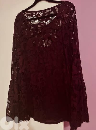 Burgundy top