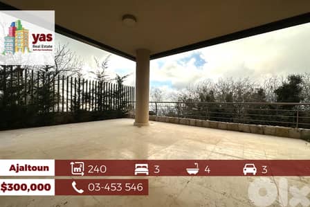 Ajaltoun 240m2 | 100m2 Terrace | Sea View | New | High-End |TO|