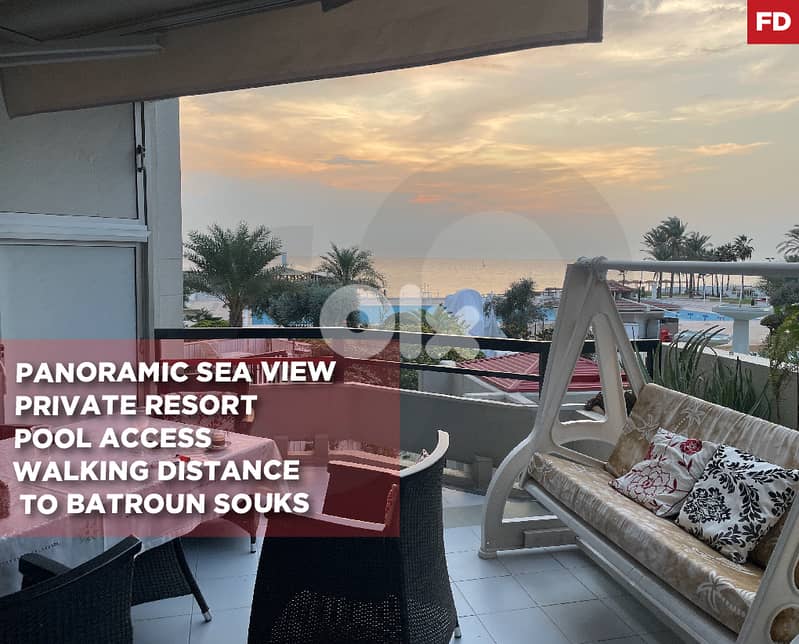 panoramic sea view -private resort -pool access - Batroun REF#FD128246 0