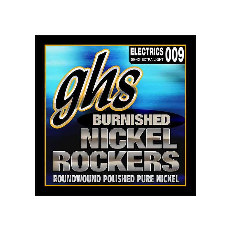 GHS Burnished Pure Nickel Rockers BNR-XL Electric Guitar, Extra Light 0