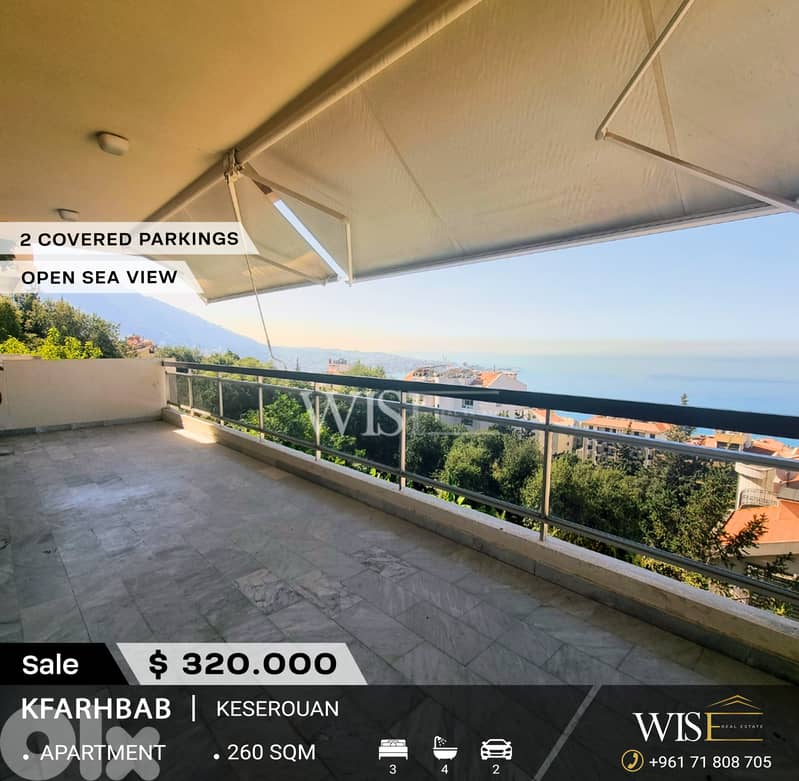 260 SQM Apartment for SALE in Kfarhbab! 0